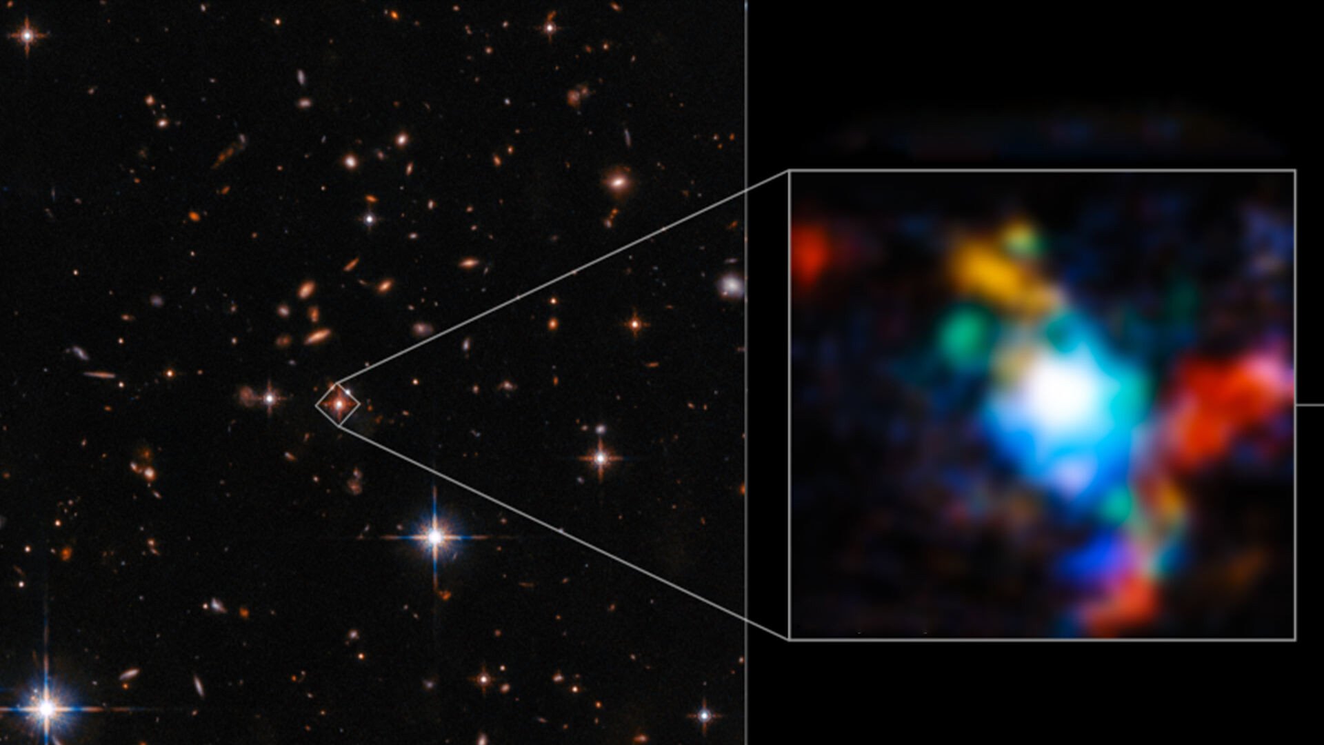 James b Telescope reveals a magnificent cluster of galaxies around a quasar within a massive