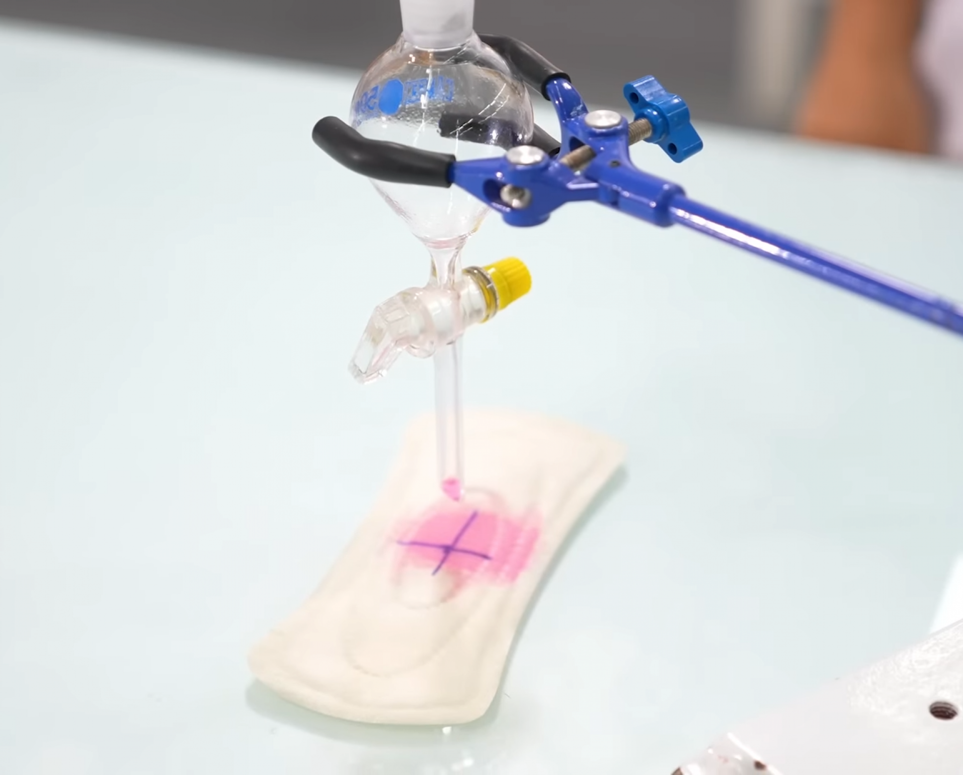 How were sanitary pads invented?