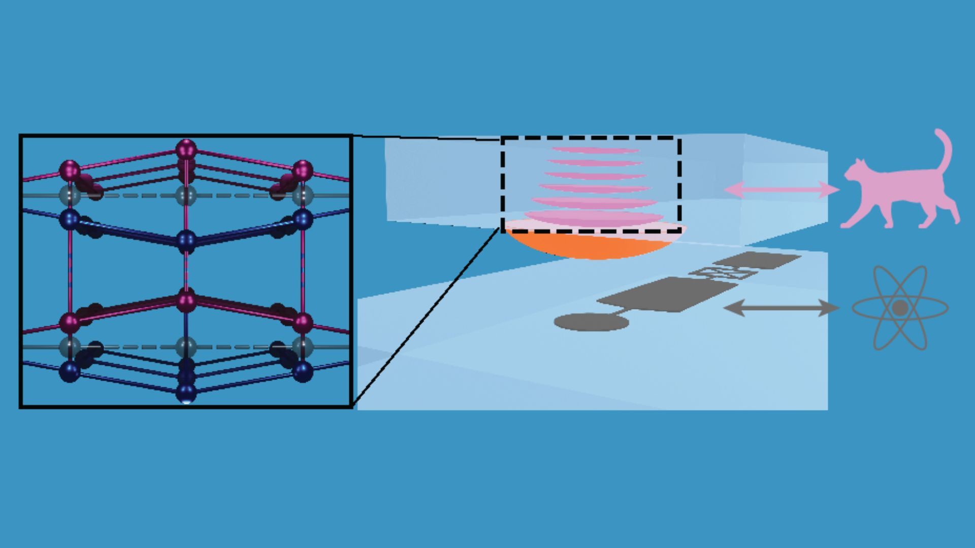 A modern take on Schrödinger's cat featuring an oscillating crystal A modern take on Schrödinger's cat featuring an oscillating crystal