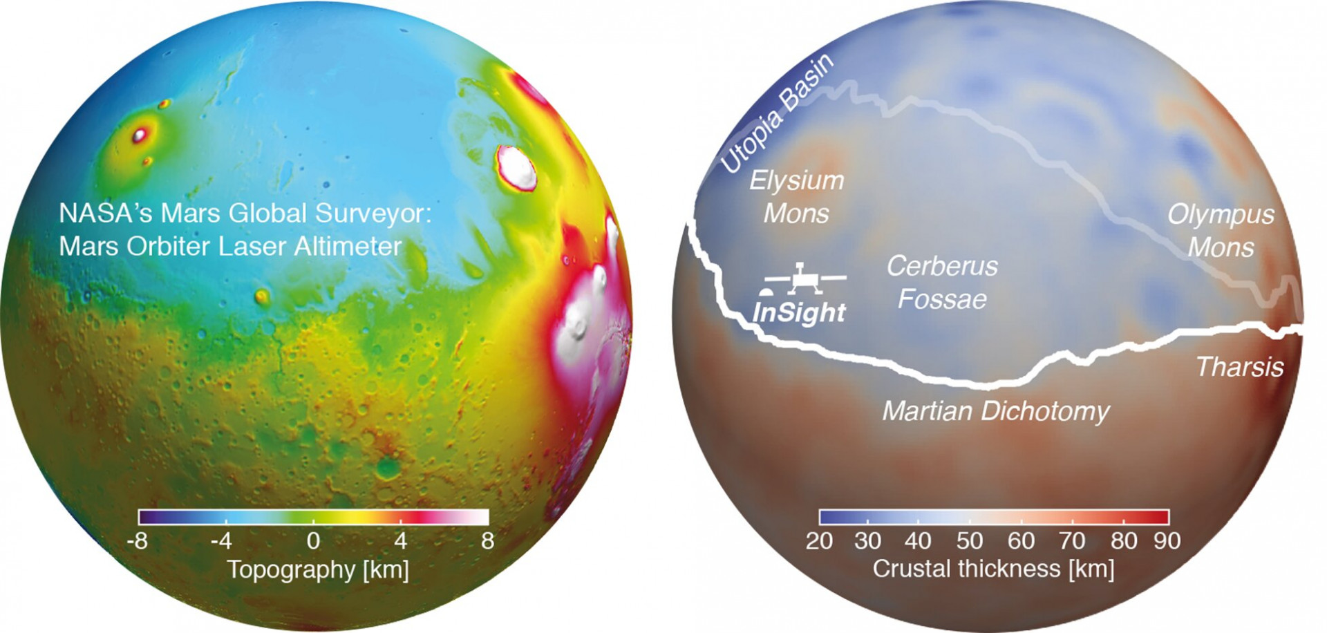 NASA’s InSight provides valuable data on global thickness and density of the Martian crust NASA’s InSight provides valuable data on global thickness and density of the Martian crust