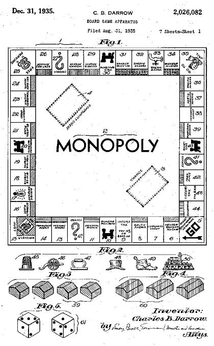 Patent for Monopoly Game