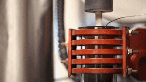 A demonstration of a machine that uses heat to densify a ceramic known as LLZO at 1,225 degrees Celsius.