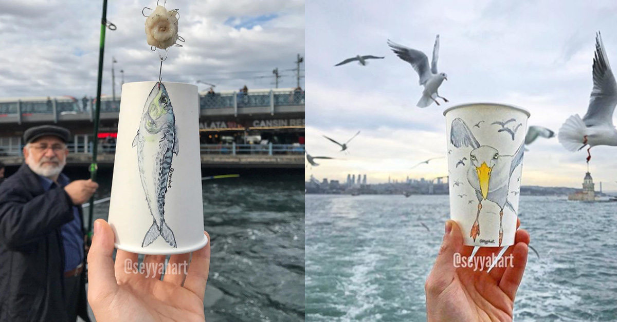 This Traveling Artist Brings Life to Paper Cups