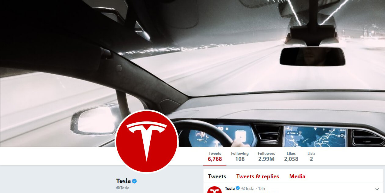 Tesla Twitter Account