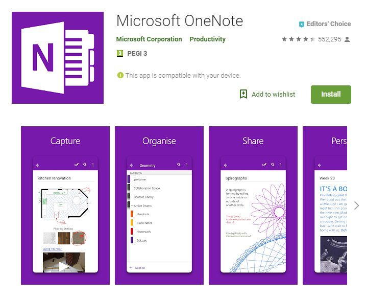Best Android Apps for Engineers OneNote