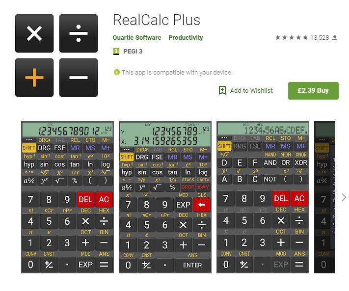 Best Android Apps for Engineers realcalc
