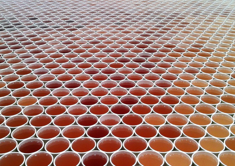 66,000 Cups Used to Make an Amazing Mural