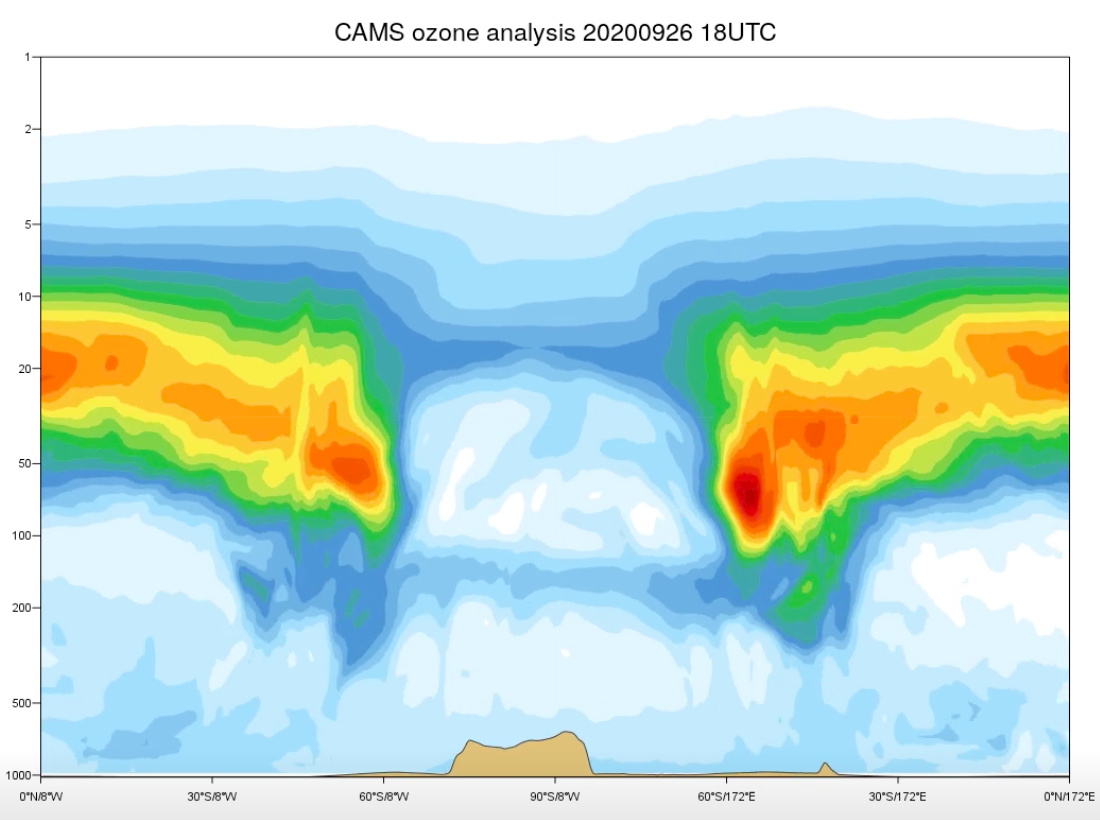 ozone layer depletion map