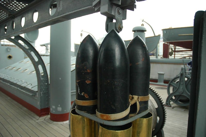 falling artillery shells