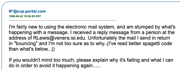 17 Ancient Internet Posts From Early Usenet Archives 17 Ancient Internet Posts From Early Usenet Archives