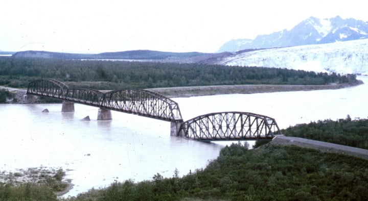 Bridge collapse over Copper River Bridge collapse over Copper River