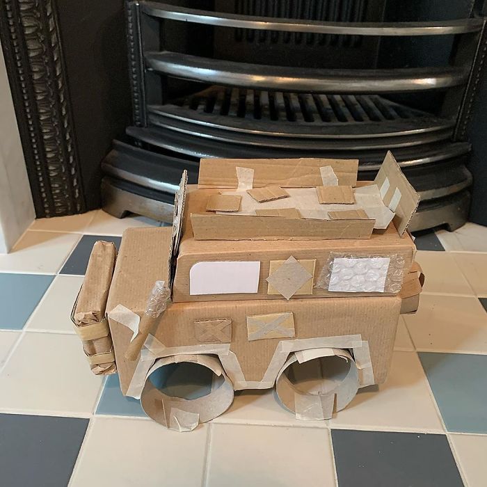 Mom Makes Cardboard Household Items to Teach Her Kids Life Skills Mom Makes Cardboard Household Items to Teach Her Kids Life Skills