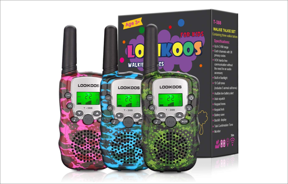 LOOIKOOS Walkie Talkies Three walkie talkies