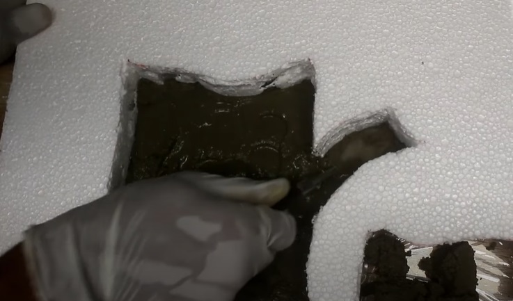 diy desk waterfall lay cement