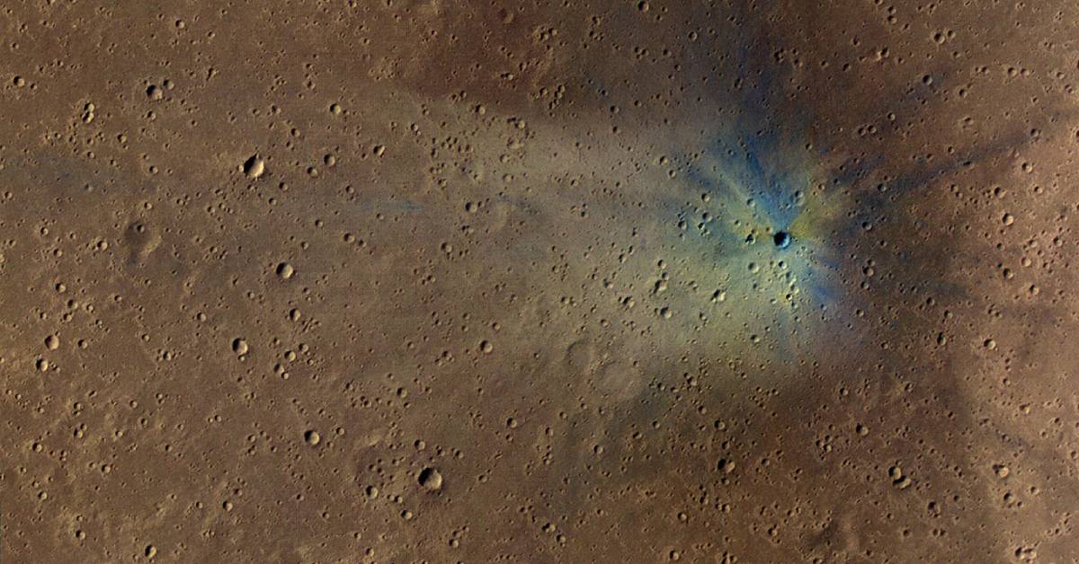Crater-on-Mars-Methane Crater on Mars Methane