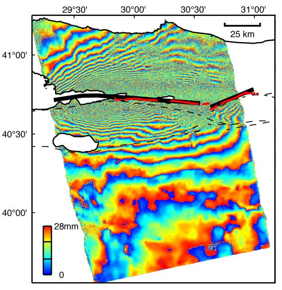 INSAR image Izmit, Turkey earthquake 1999 SAR image Izmit, Turkey earthquake 1999
