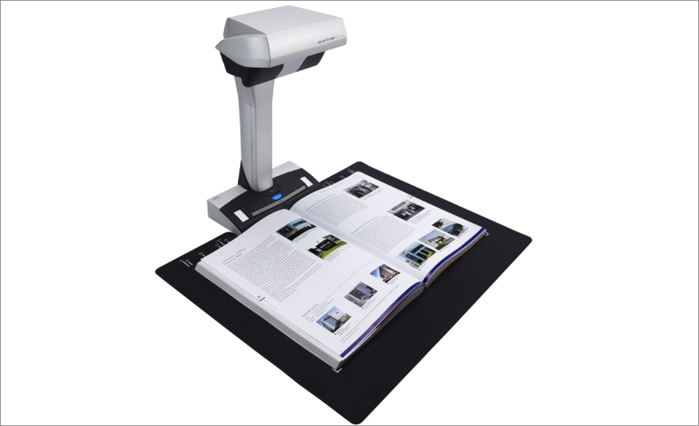 ScanSnap SV 600 Book being scanned by a scanner
