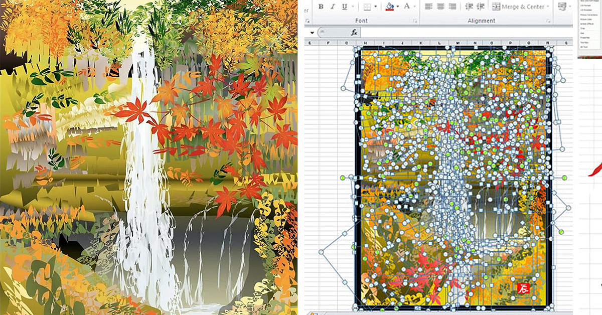 80YearOld Japanese Man Uses Excel to Create Dazzling Paintings