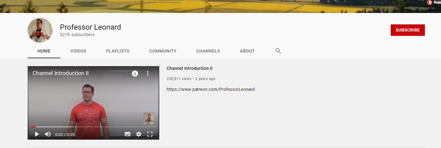 best youtube math channels professor leonard
