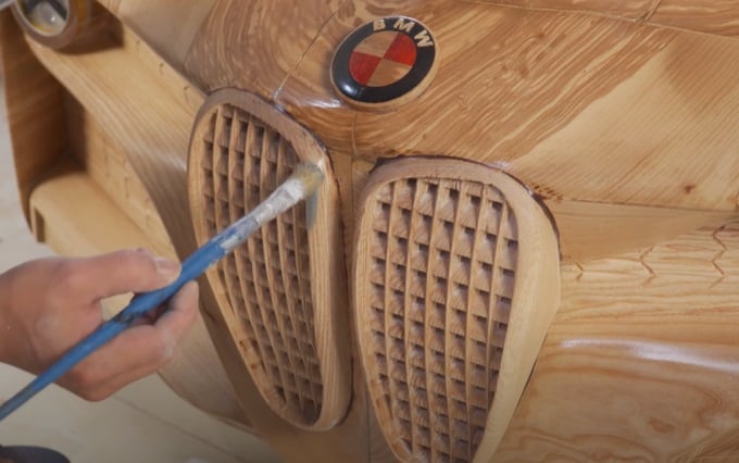 diy wooden bmw 328 paint grill