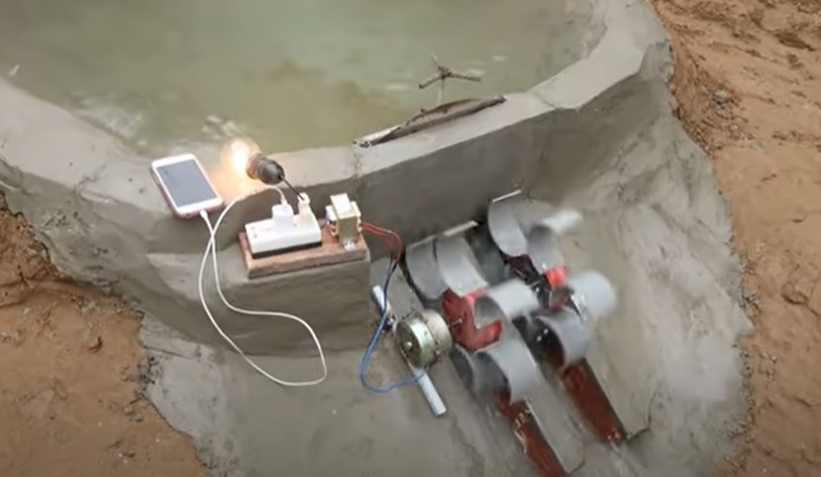 diy mini dam complete