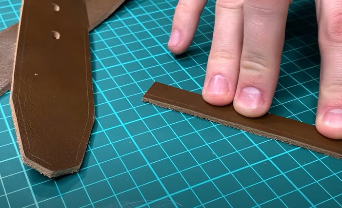 diy leather belt border