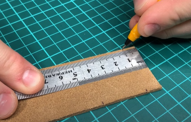 diy leather belt mark points