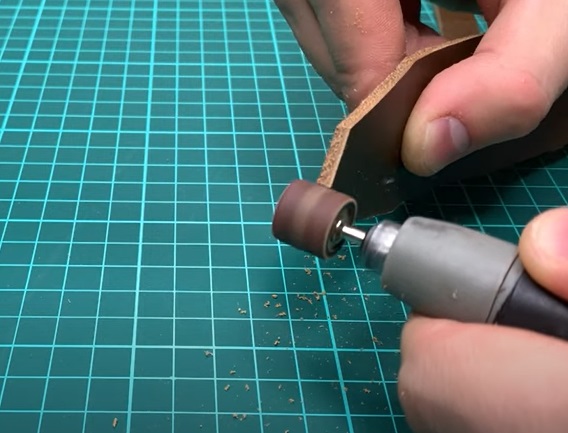 diy leather belt polish end
