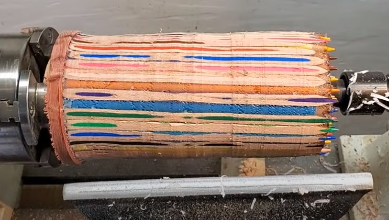 diy pencil vase begin carving