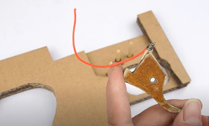 diy cardboard tommy gun trigger