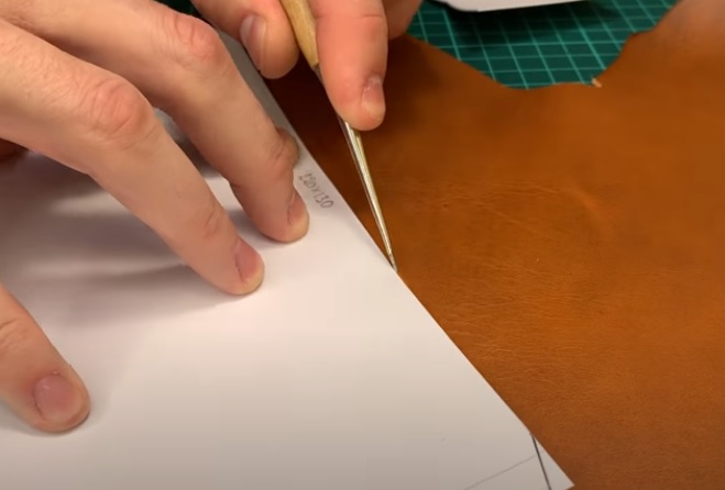 diy leather passport cover cut out leather