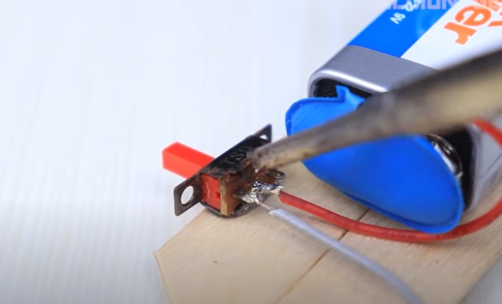 diy toy bike solder switch wires
