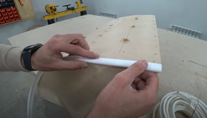 diy footstool rubber lining