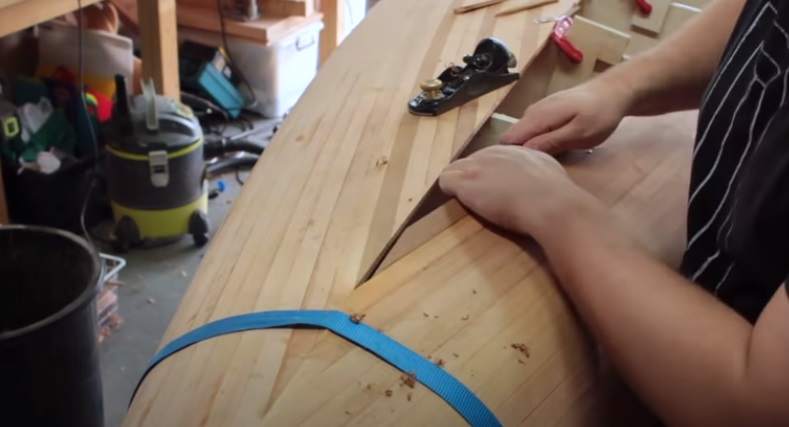diy cedar canoe bottom planks