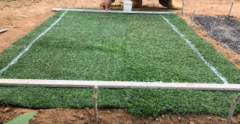 diy mini stadium pitch markings