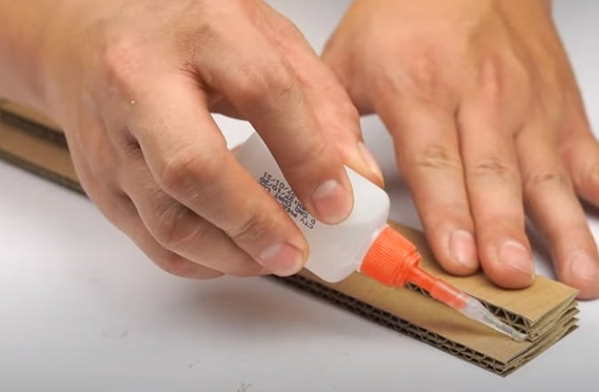 diy cardboard gun superglue bits